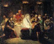 Theodore Chasseriau The Ghost of Banquo oil painting on canvas